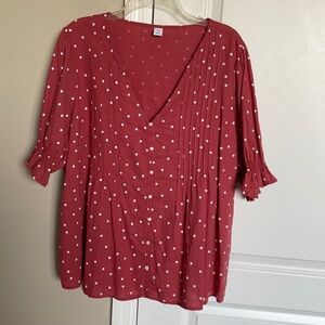 Old Navy Vneck linen blend top size XL